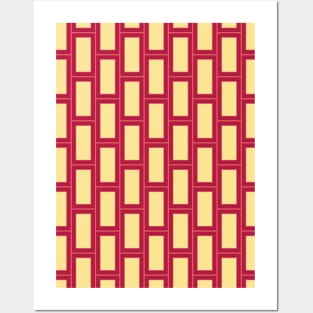 Rectangular Seamless Pattern - Bricks Inspired 005#001 Posters and Art